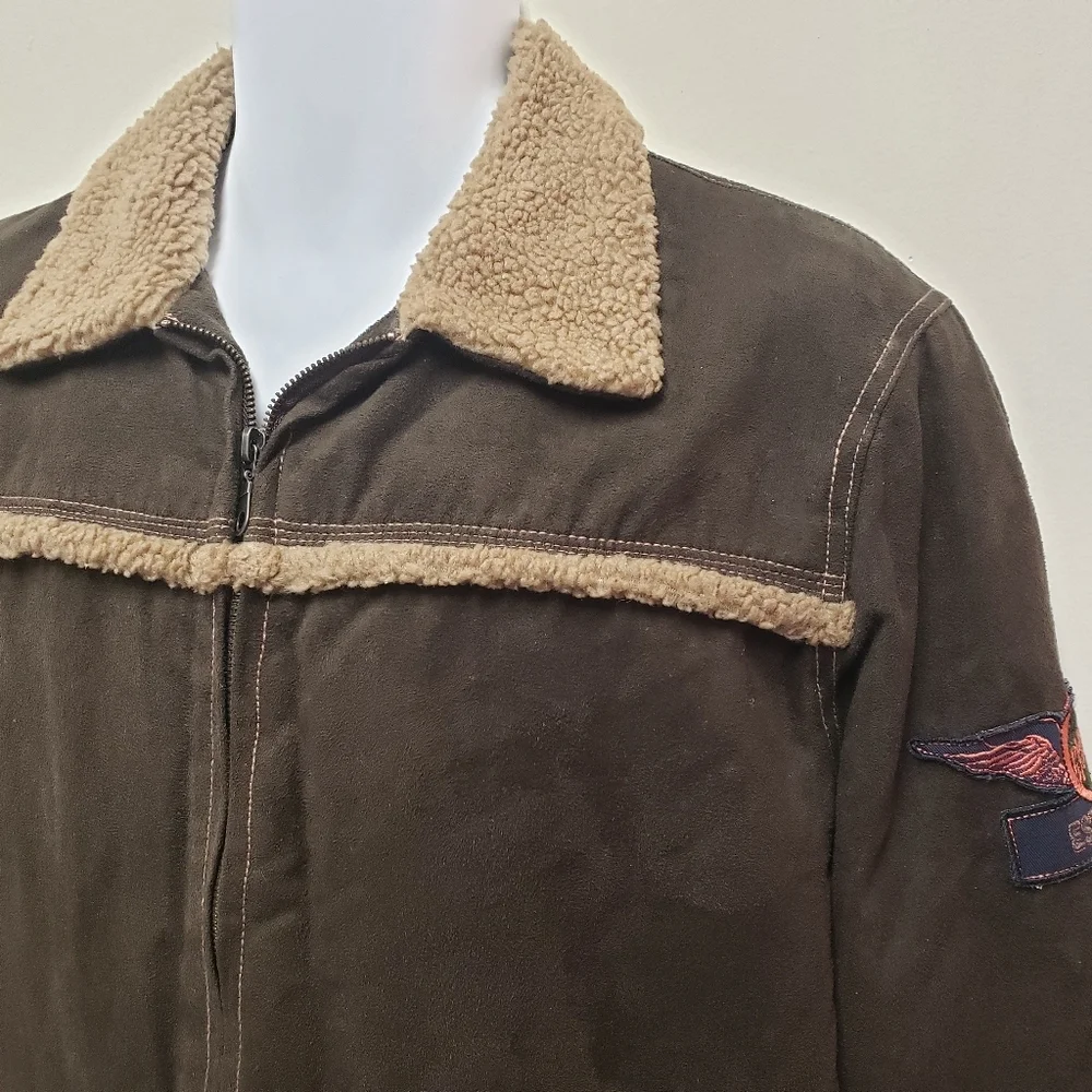 Planet Hollywood Orlando Mens Jacket Sherpa Lined Size Medium - Picture 3 of 9